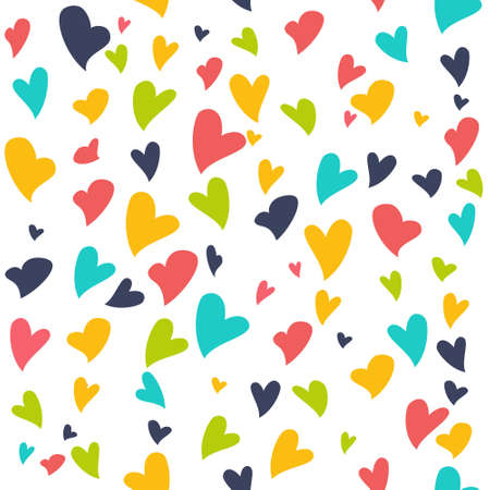 Background with colorful hearts.のイラスト素材