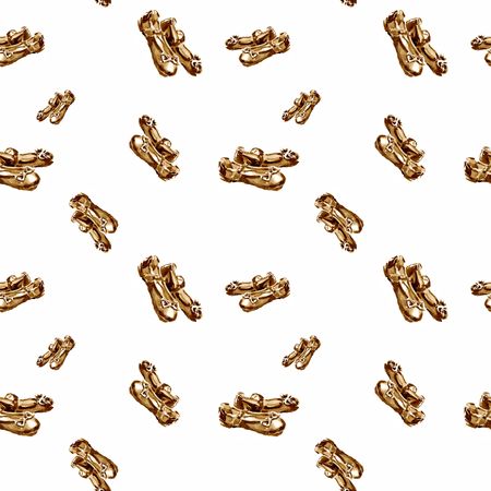 Elegant watercolor womans shoes. Seamless pattern.の写真素材