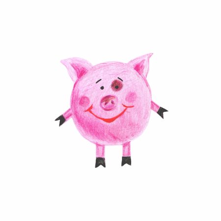 Symbol of the year 2019. Watercolor piggy. It can be used as a poster, Christmas card, invitation and t-shirt printing.の写真素材
