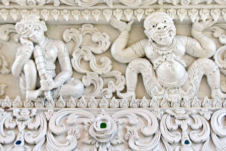 white hanuman in thailandの写真素材