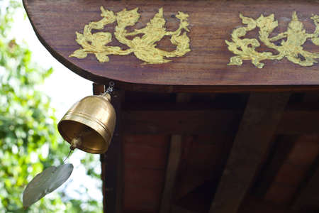 little bell on top of thai church の写真素材