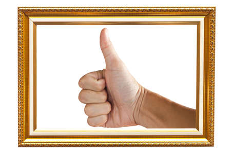 Frame on white isolate background 