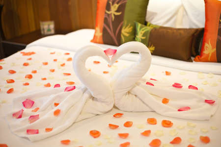 wedding bed の写真素材