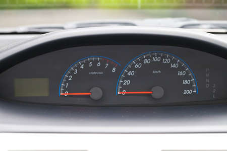 car mile meter of modern car 