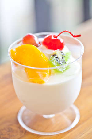 fruite salad cake on cupの写真素材