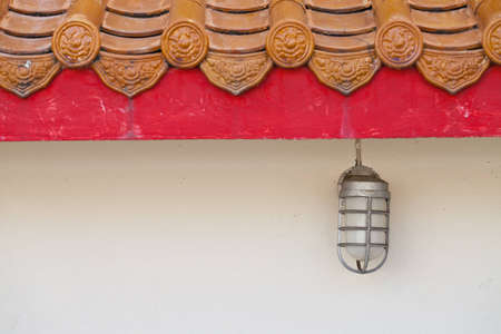 lamp under roof の写真素材