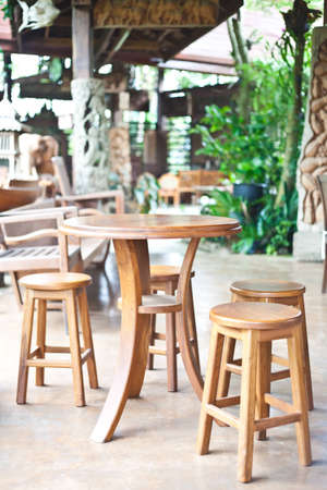 Table and chair in outdoor 