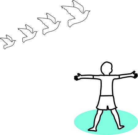 Freedom people のイラスト素材