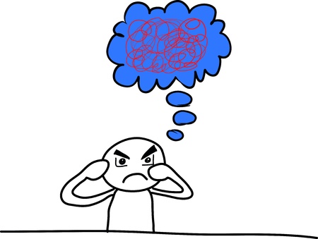 Angry people with speech balloon のイラスト素材