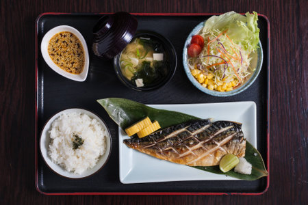 Saba fish grilledの写真素材