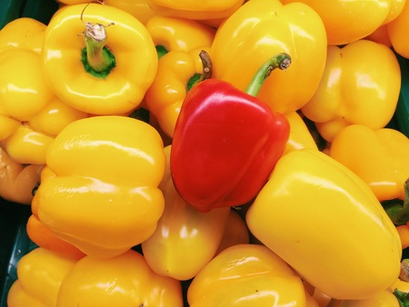 colorful bell peppers, natural background