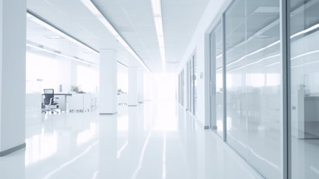 Background options include a white open office space. Generative AIの素材