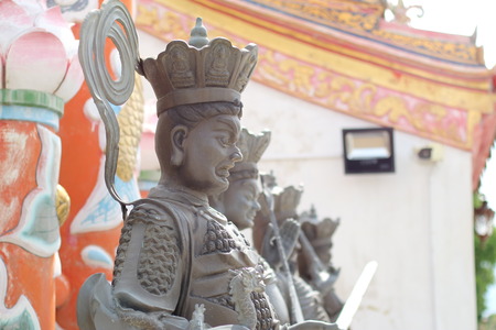 Statue of soldiers in front of Chinaの写真素材