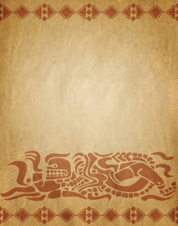 Background with American Indian national patternsの写真素材