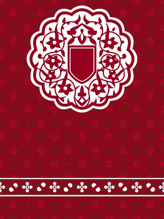 Arabic postcard for with traditional ornamentsのイラスト素材