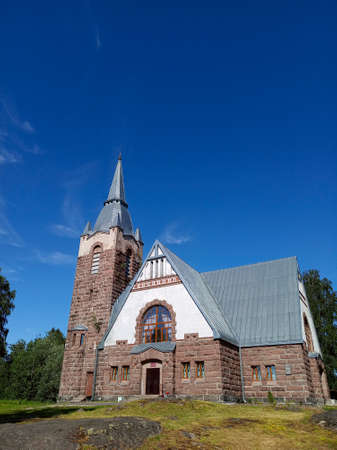 Photo of old finnish Lutheran church, Russian Federationの写真素材