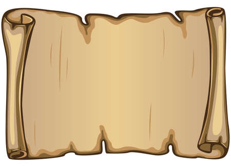 Vector of vintage scroll on white backgroundのイラスト素材