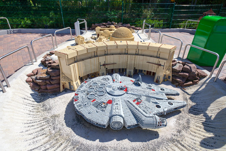 GUNZBURG GERMANY  AUGUST 27 2012  Legoland Gunzburg. Star Wars Episode at Legoland made from lego blocksのeditorial素材