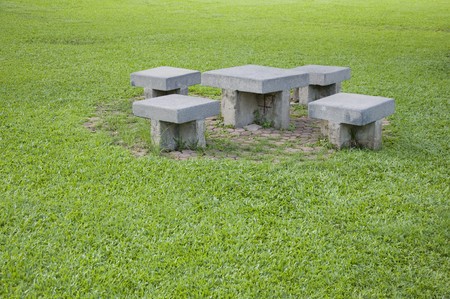 stone chairの写真素材