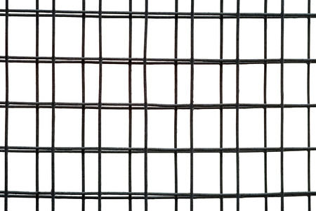Wire fence on whtie background