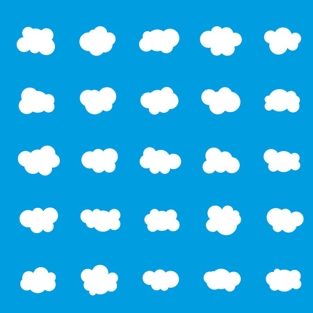 Vector illustration of clouds collectionのイラスト素材