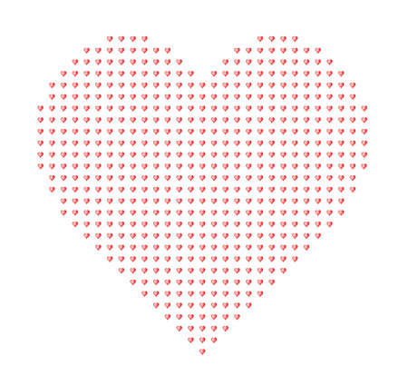 Red love hearts