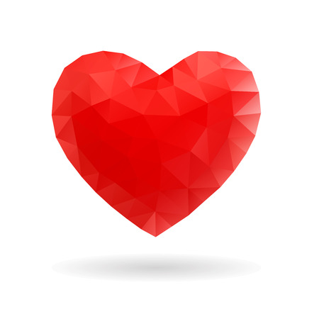 Red heart abstract on white backgroundのイラスト素材