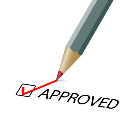 Approved check mark illustrationのイラスト素材