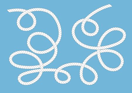 Rope on blue background. vectorのイラスト素材