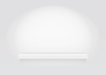 Empty white shelf. vectorのイラスト素材