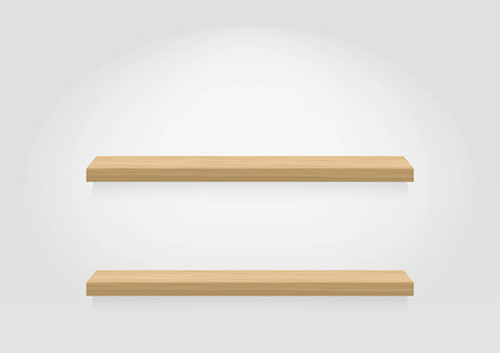 Empty wood shelf. vectorのイラスト素材