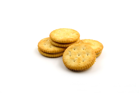 cracker on white backgroundの写真素材
