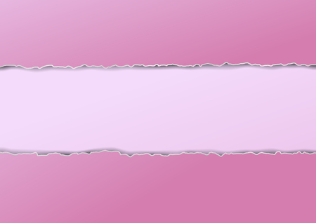 Torn paper with space for text with pink background, vector illustration.のイラスト素材