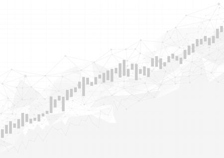 Candle stick graph chart in financial market  Forex trading graphic concept  vectorのイラスト素材