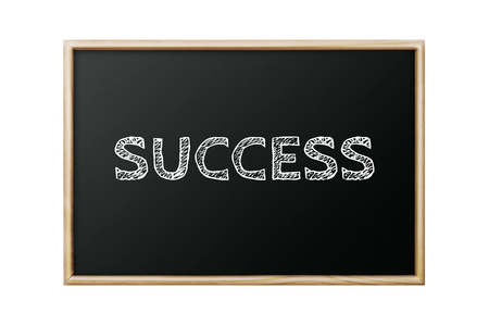 success word written black chalkboard on white backgroundの写真素材
