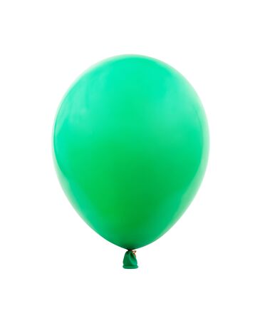Green balloon on white backgroundの写真素材