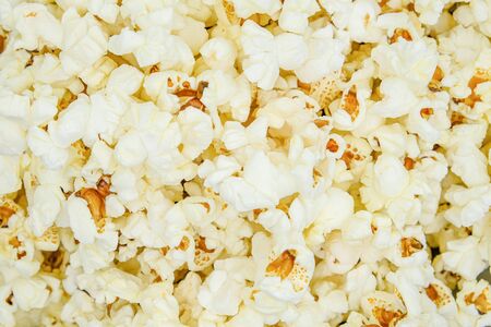 close up, salted popcorn texture, backgroundの写真素材