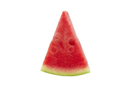 Slice watermelon on white backgroundの写真素材