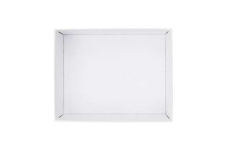 Empty white box on white background