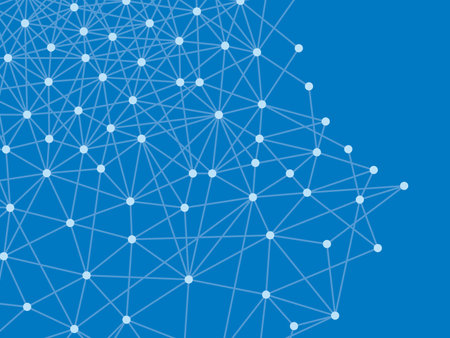 Stylized abstract blue vector background. Vector Abstract Geometric Background. Triangular design.のイラスト素材