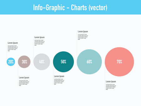 Detail info graphic vector illustration. Information Graphics charts and diagram elementsのイラスト素材