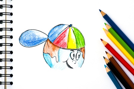 color pencils on sketch book