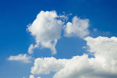 white cloud and the blue skyの写真素材