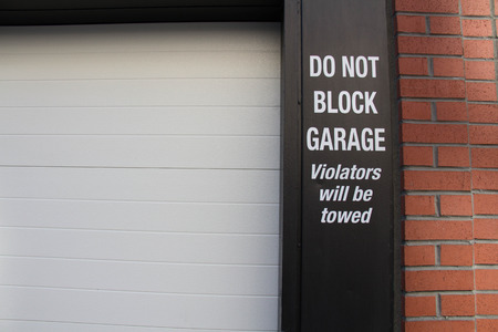 Do not block the garage signの写真素材