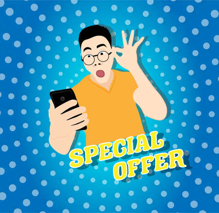 Shocking and Surprising Special Offer Sale Conceptのイラスト素材