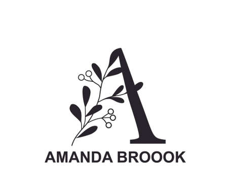 Logo with flower element by DJdesignのイラスト素材