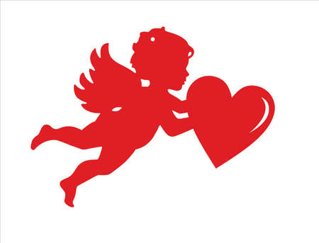 Paper Cut Out Cupid Valentine Decoration