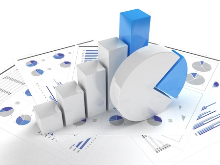 business graph and chartの写真素材