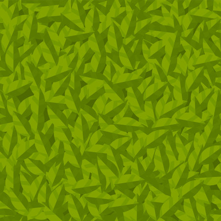 vector flat lay green foliage pattern backgroundのイラスト素材