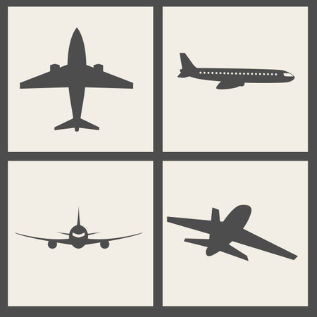 vector airplane iconsのイラスト素材
